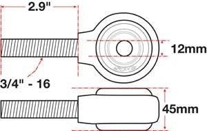 SPC Performance XAXIS Rod End Ball Joint 15764
