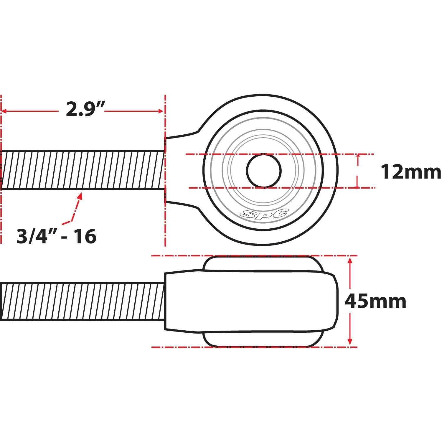 SPC Performance XAXIS Rod End Ball Joint 15764