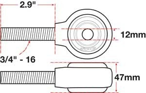 SPC Performance XAXIS Rod End Ball Joint 15768