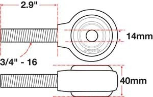 SPC Performance XAXIS Rod End Ball Joint 15785