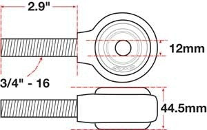 SPC Performance XAXIS Rod End Ball Joint 15792