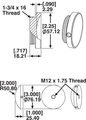 SPC Performance CUPPED 90A RUBBER FOOT 25613