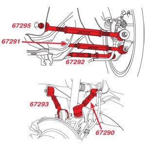 SPC Performance Honda/Acura Rear Adjustable Arms (Set of 5) 67289