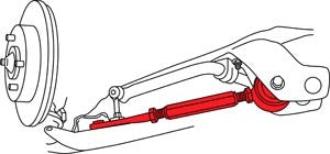 SPC Performance Alignment Components Caster Rod; Front Caster