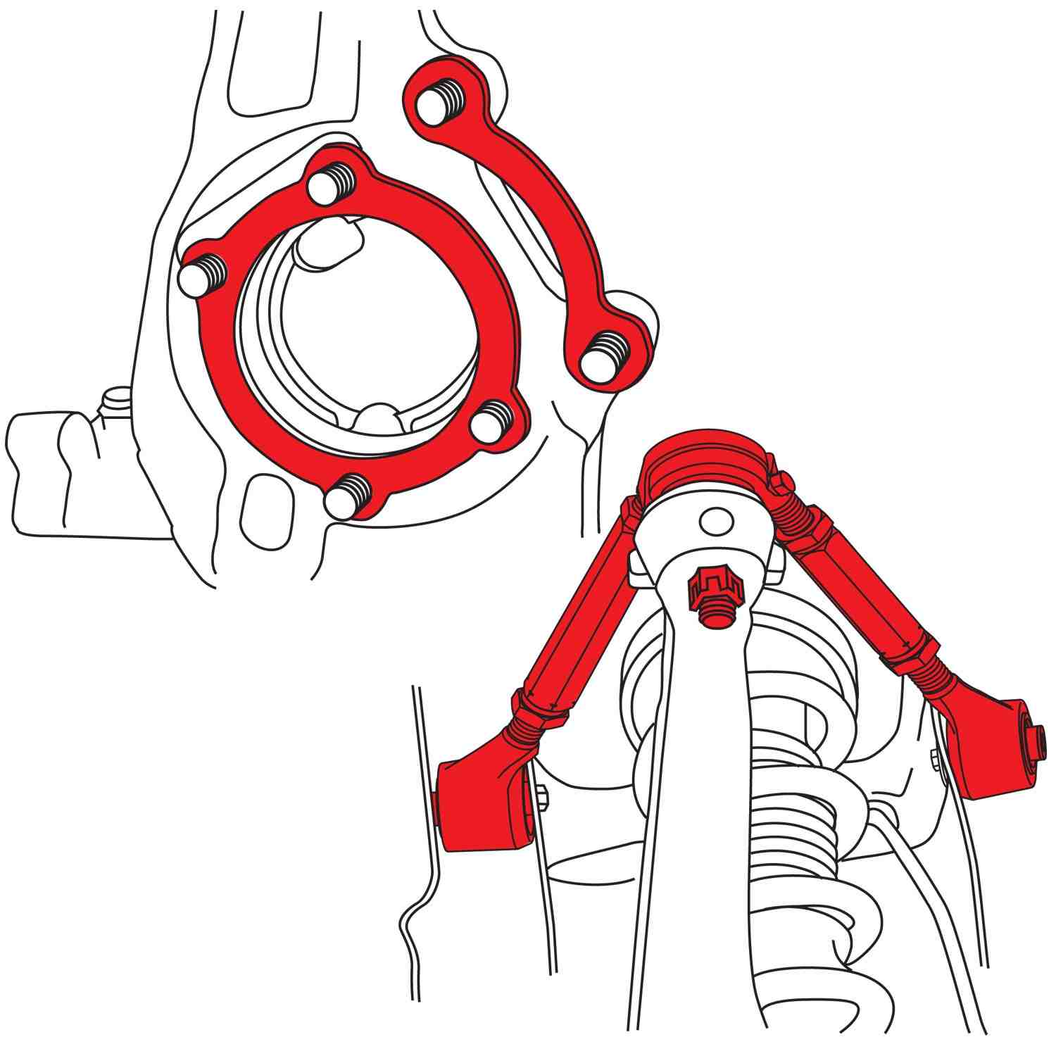 SPC Performance Adjustable Control Arms 03-08 Nissan 350Z/03-07 Infiniti G35 Front