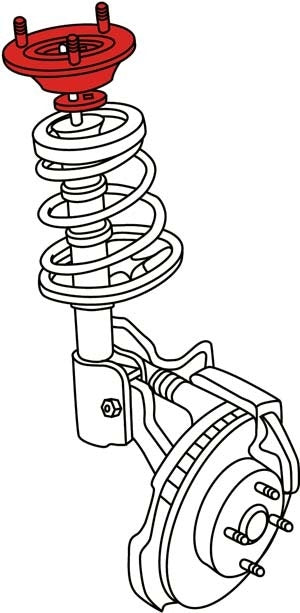 SPC Performance Adjustable Strut Mount 00-10 Ford Focus Front