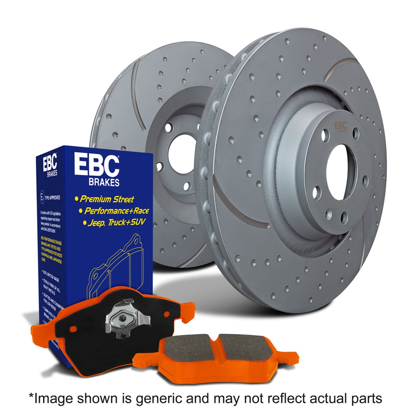 EBC S8 Kits Orangestuff Pads and GD Rotors S8KR1177