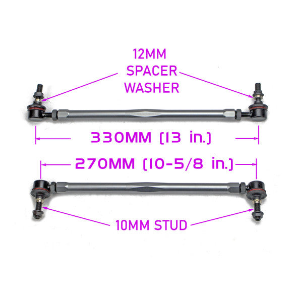 Godspeed Mini Cooper 2002-14 Rear Sway Bar Adjustable Links, OE Replacement