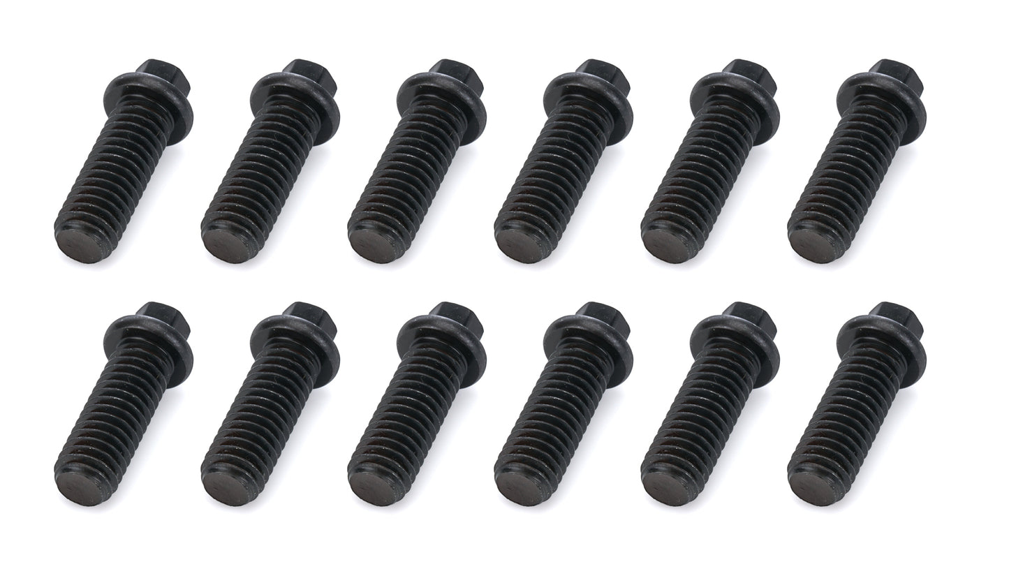SCHOENFELD Header Bolt 3/8-16 x 1in 5/16 Head 12 Pack Fasteners Engine Fastener Kits main image