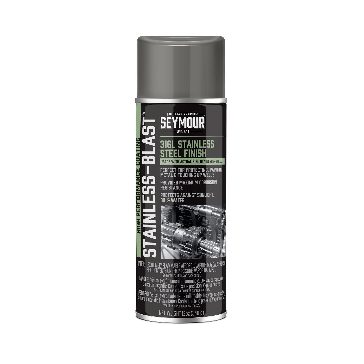 SEYMOUR PAINT Stainless Blast Paint Spray Can 13oz Paints and Finishing Paints, Coatings and Markers main image