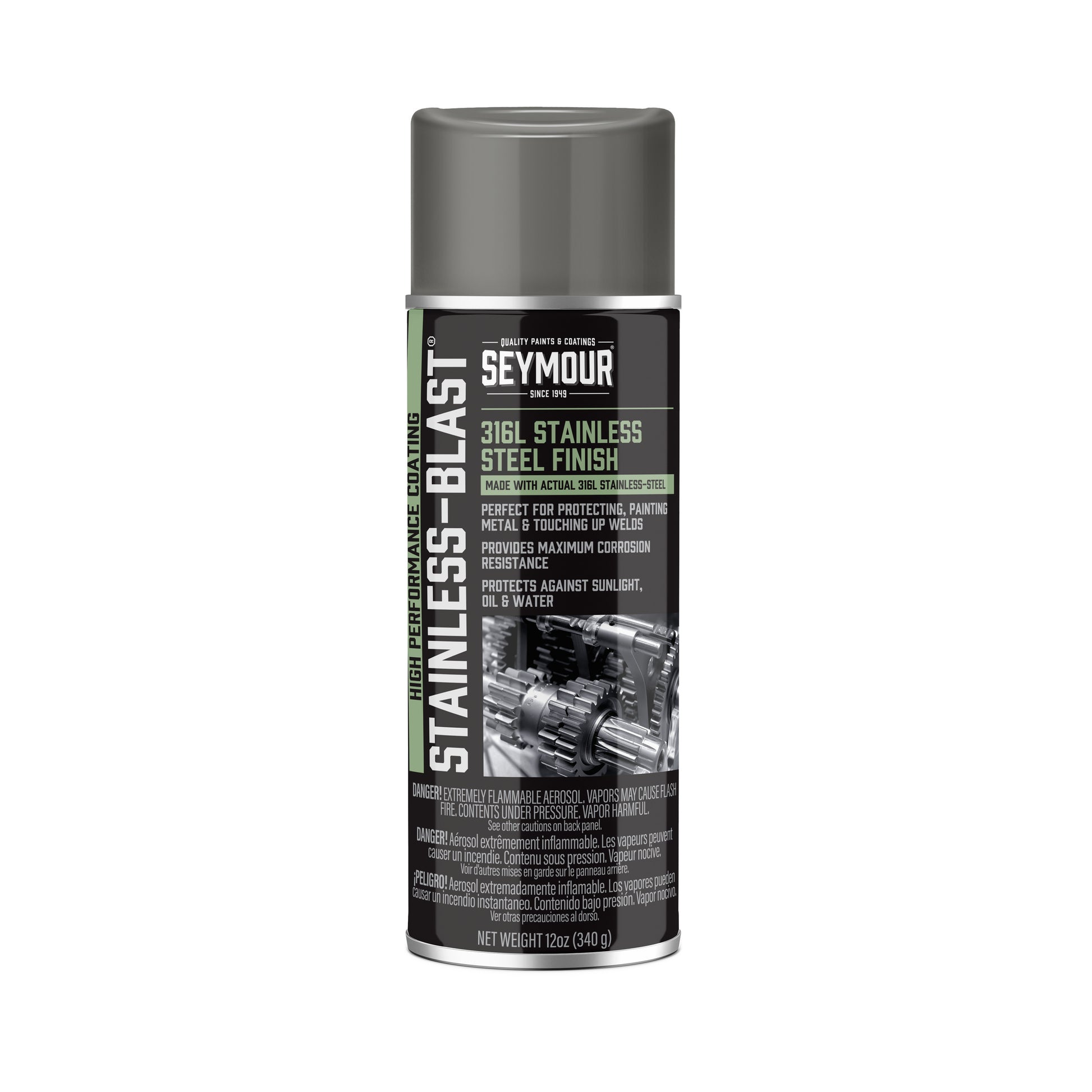 SEYMOUR PAINT Stainless Blast Paint Spray Can 13oz Paints and Finishing Paints, Coatings and Markers main image