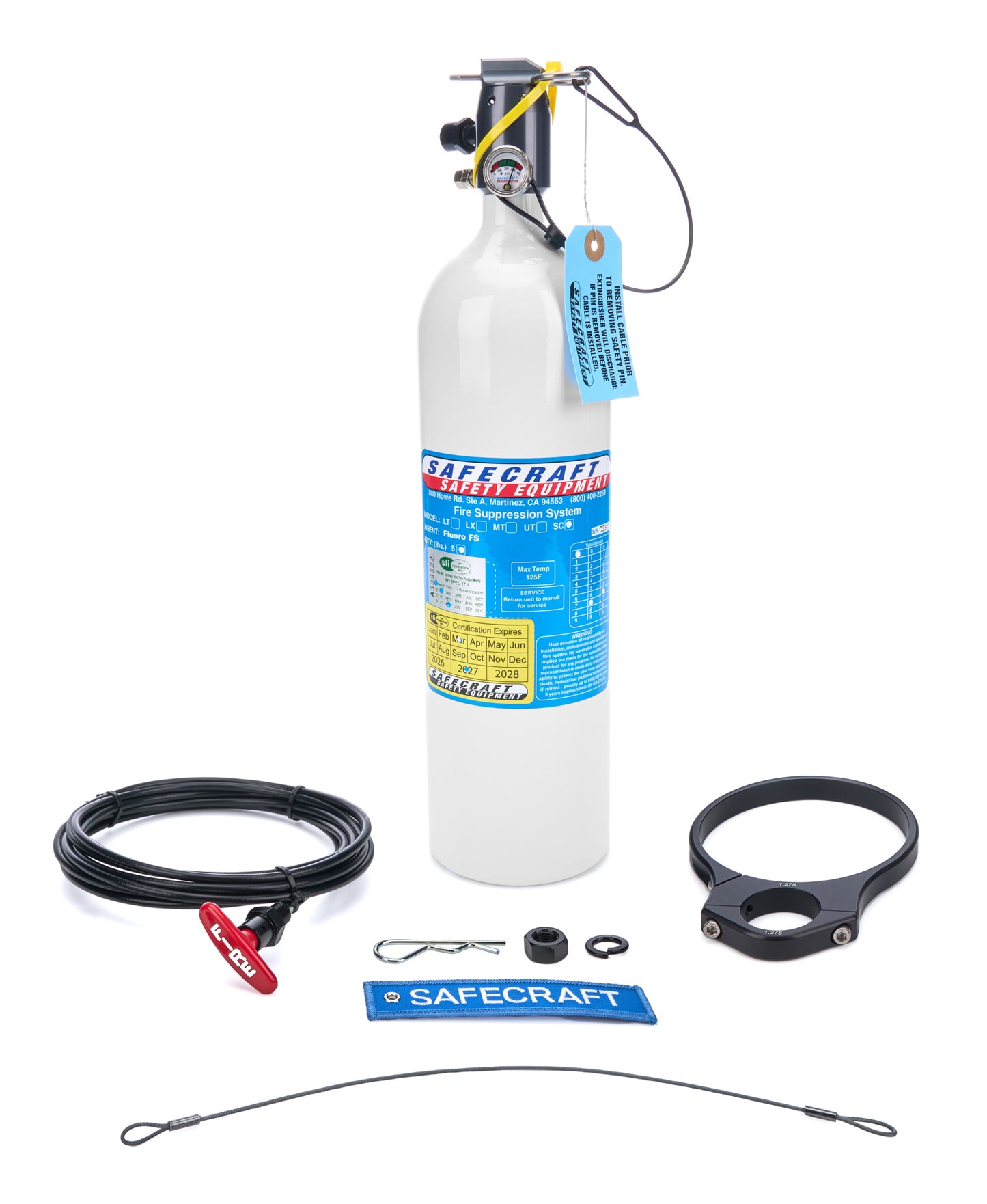 SAFECRAFT Fire Suppression System 5lb Sprint w/Clamps Safety Equipment Fire Extinguishers main image