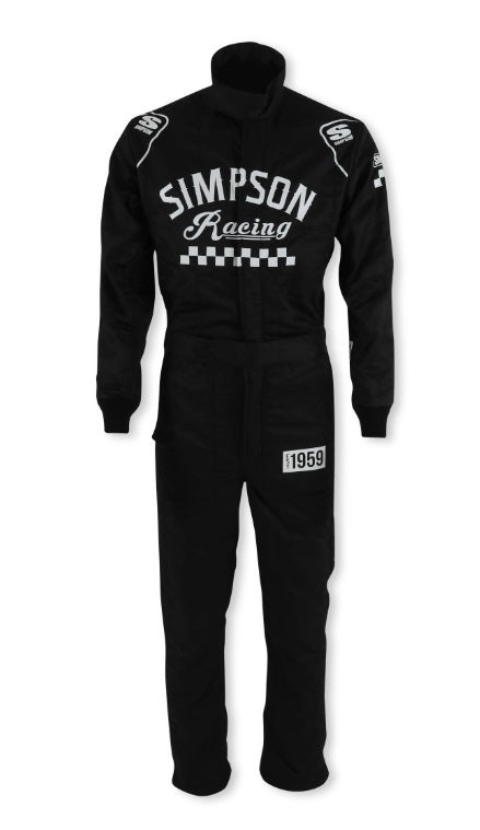 Simpson Suit Checkers Small Black SFI 3.2A/5 Safety Clothing Driving Suits main image