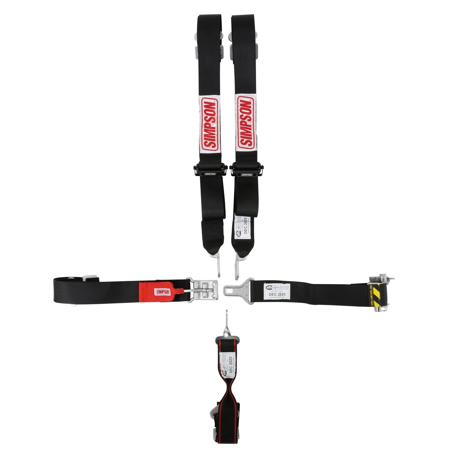 SIMPSON SAFETY Harness 5pt L&L 2in Blk Ratchet Safety Equipment Safety Restraints main image
