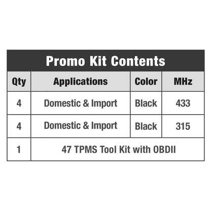 Standard Ignition Tire Pressure Monitoring System Sensor Service Kit TPM9014