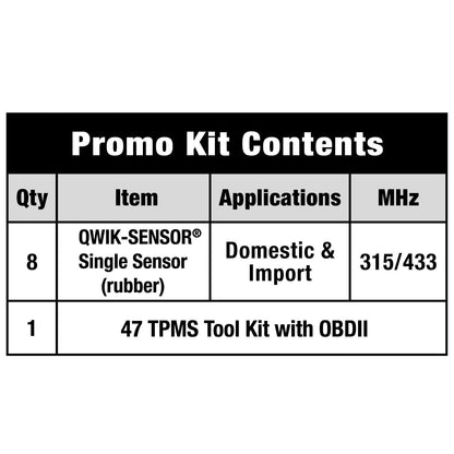 Standard Ignition Tire Pressure Monitoring System Sensor Service Kit TPM9018R