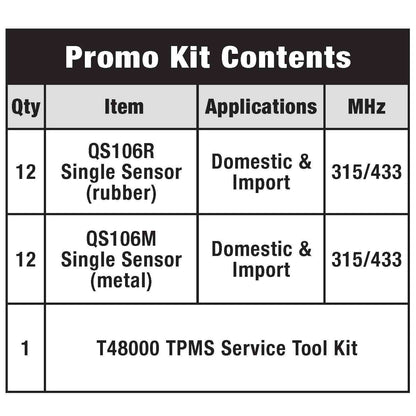 Standard Ignition Tire Pressure Monitoring System Sensor Service Kit TPM9023