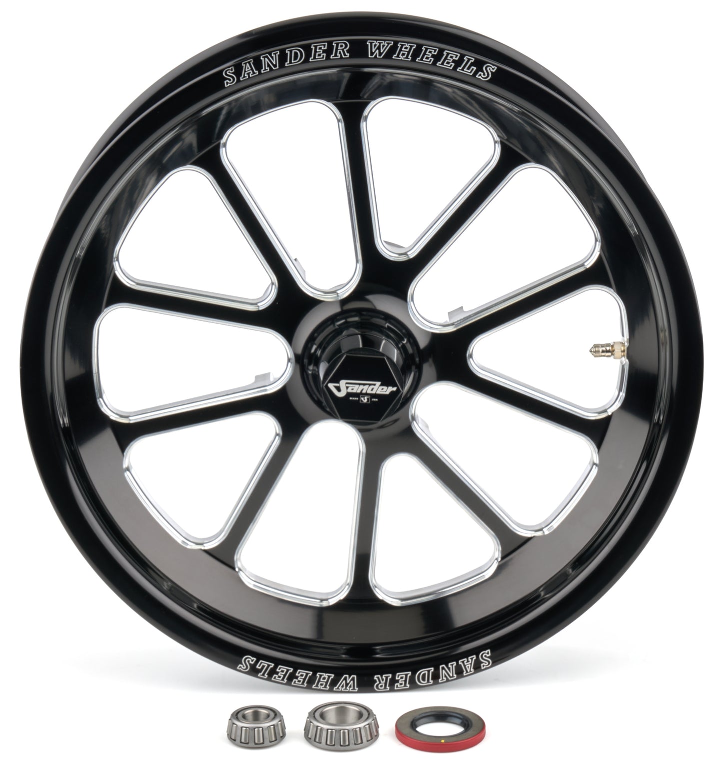 SANDER ENGINEERING 740 SERIES 15X3.5 FRGD 1 0 SPOKE SPINDLE MNT ANGL Wheels and Tires Wheels main image