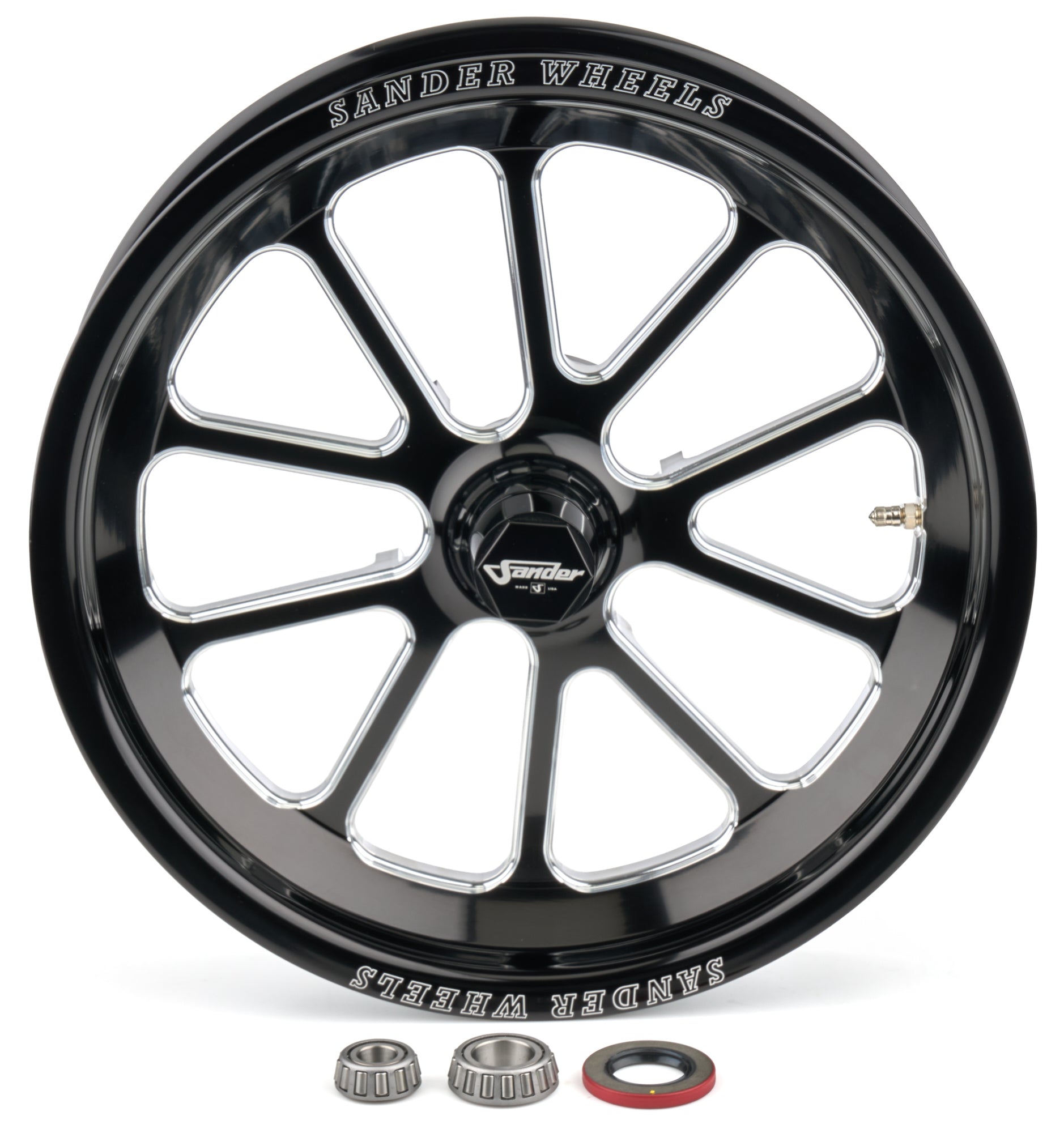 SANDER ENGINEERING 740 SERIES 15X3.5 FRGD 1 0 SPOKE SPINDLE MNT ANGL Wheels and Tires Wheels main image