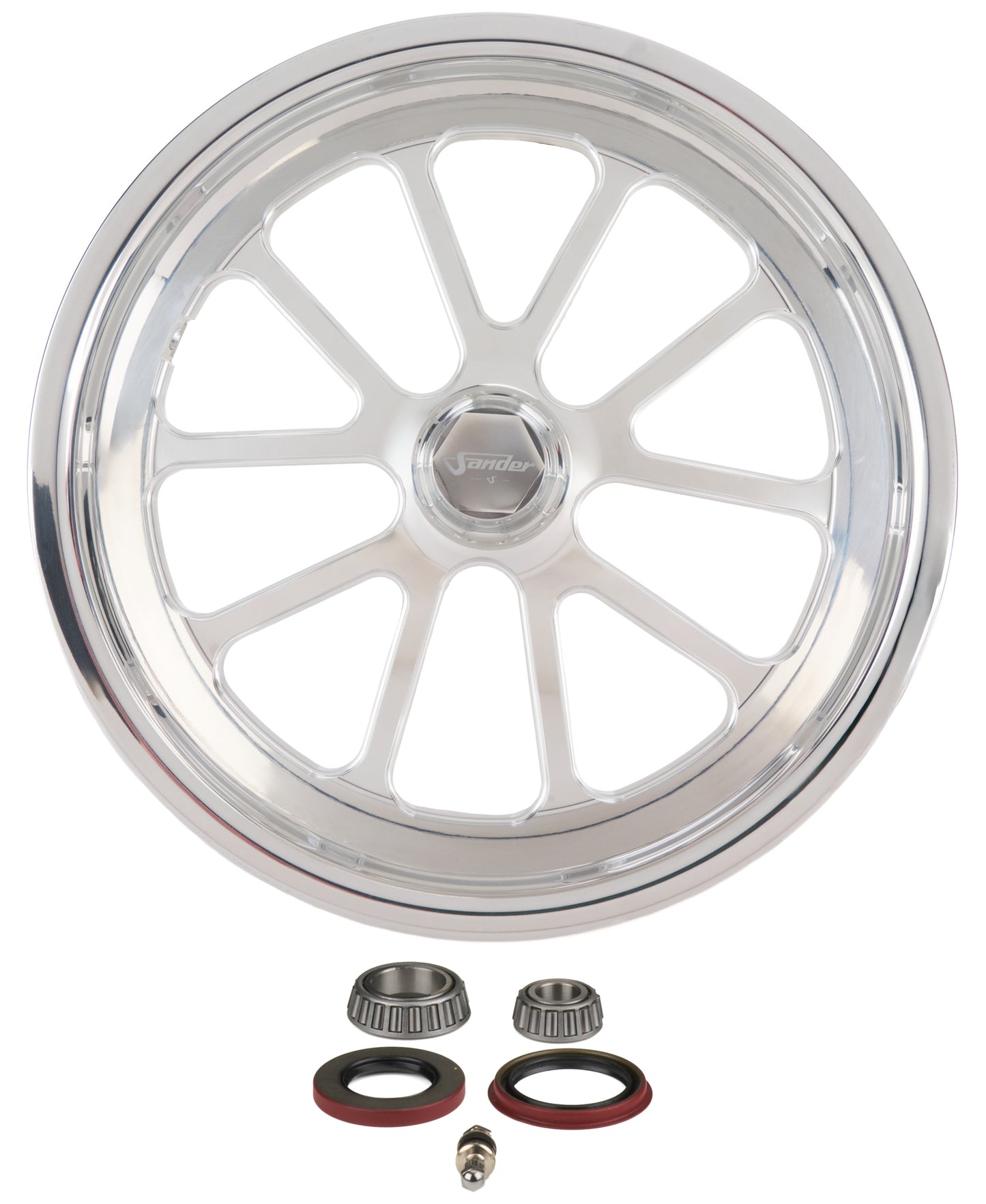 SANDER ENGINEERING 740 SERIES 15X3.5 FRGD 1 0 SPOKE SPINDLE MNT STRA Wheels and Tires Wheels main image