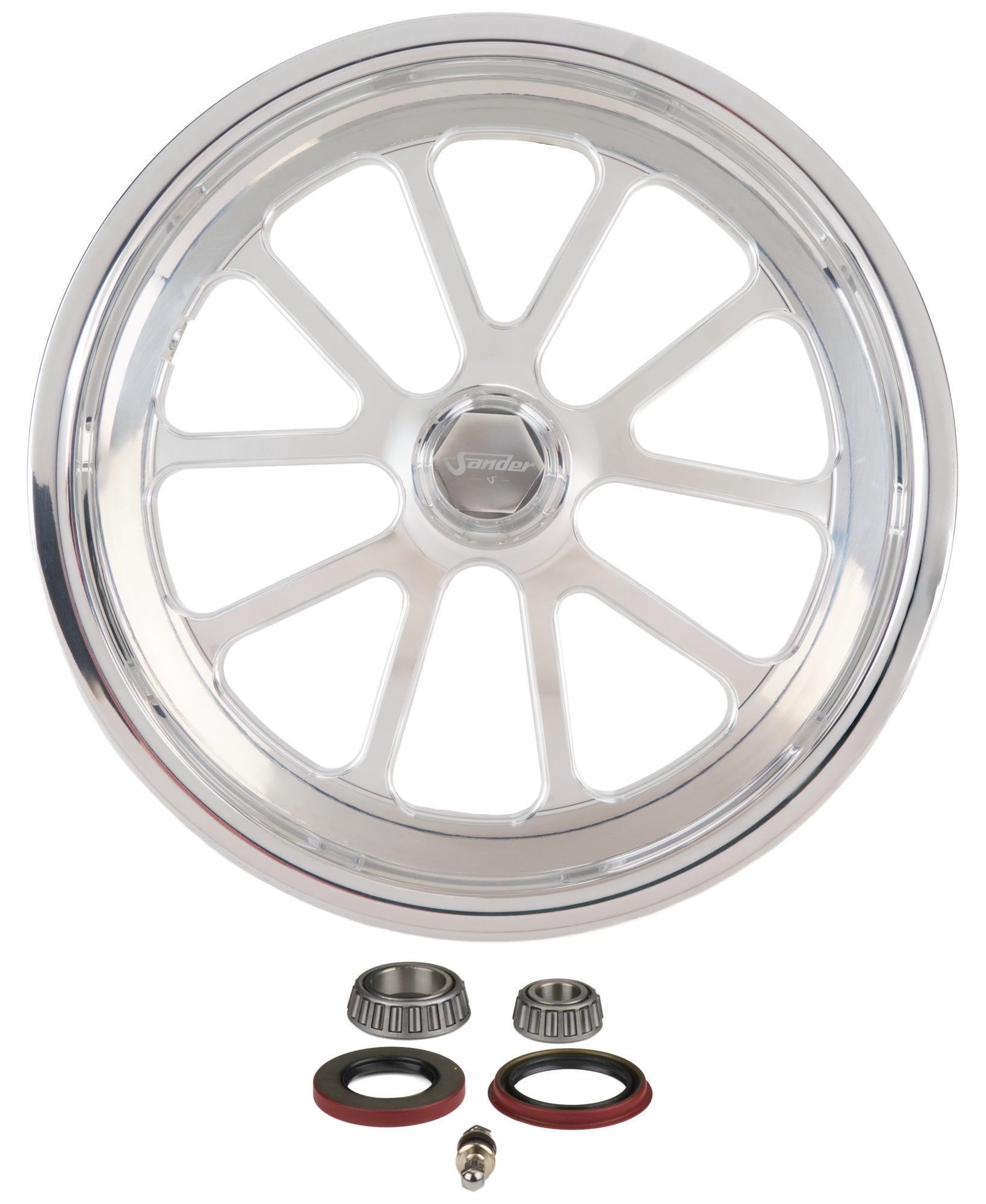 SANDER ENGINEERING 740 SERIES 15X3.5 FRGD 1 0 SPOKE SPINDLE MNT STRA Wheels and Tires Wheels main image