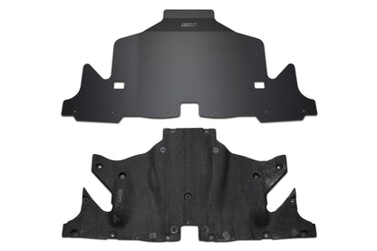 HPS Performance HPS Aluminum REAR Skid Plate Undertray Protection Shield 2017-2023 Tesla Model 3, Black SP-102