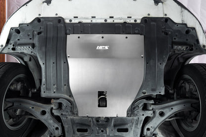 HPS Performance Aluminum Front Under Tray Skid Plate 2009-2013 Honda Fit 1.5L, SP-105
