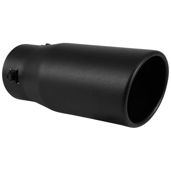 SPECTRE Exhaust Tip 3-1/2in Slant Black Exhaust Exhaust Pipes, Systems and Components main image
