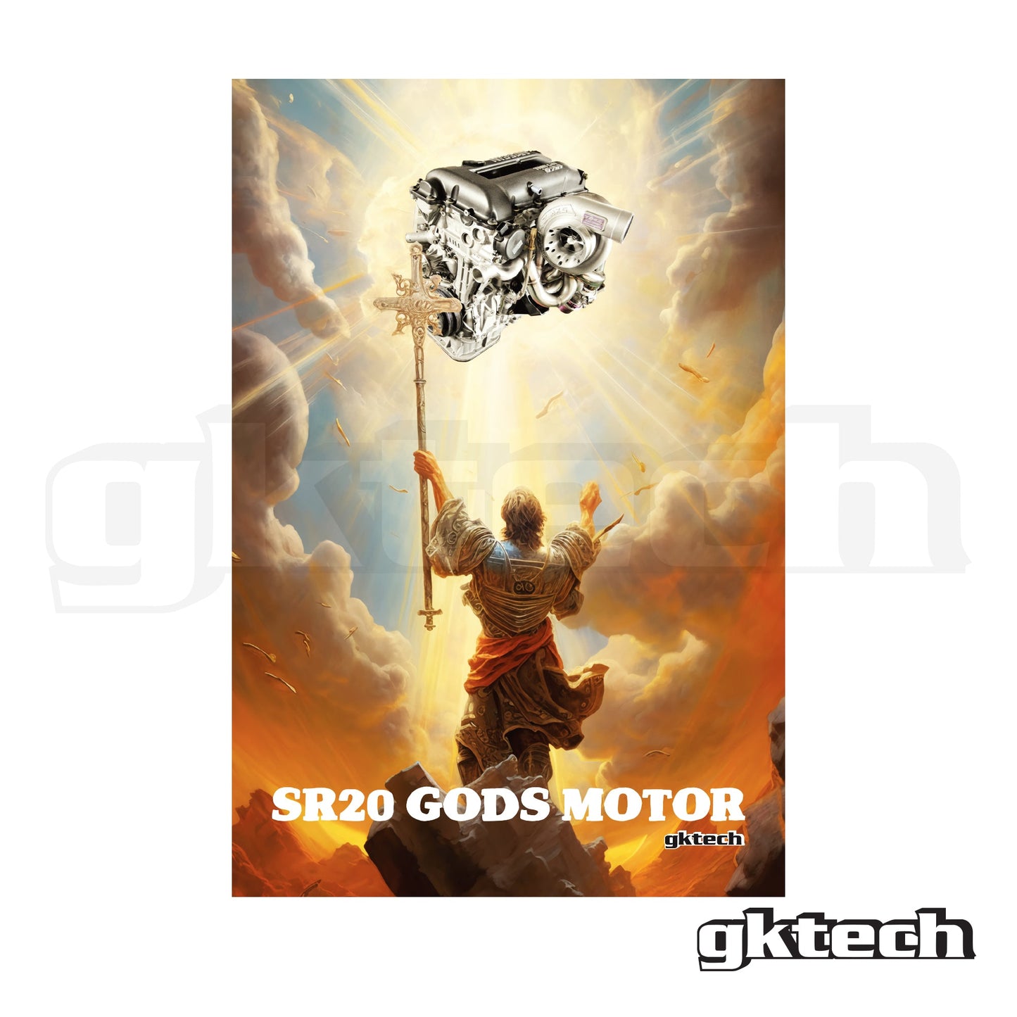 GKTech SR20 Gods motor garage banner