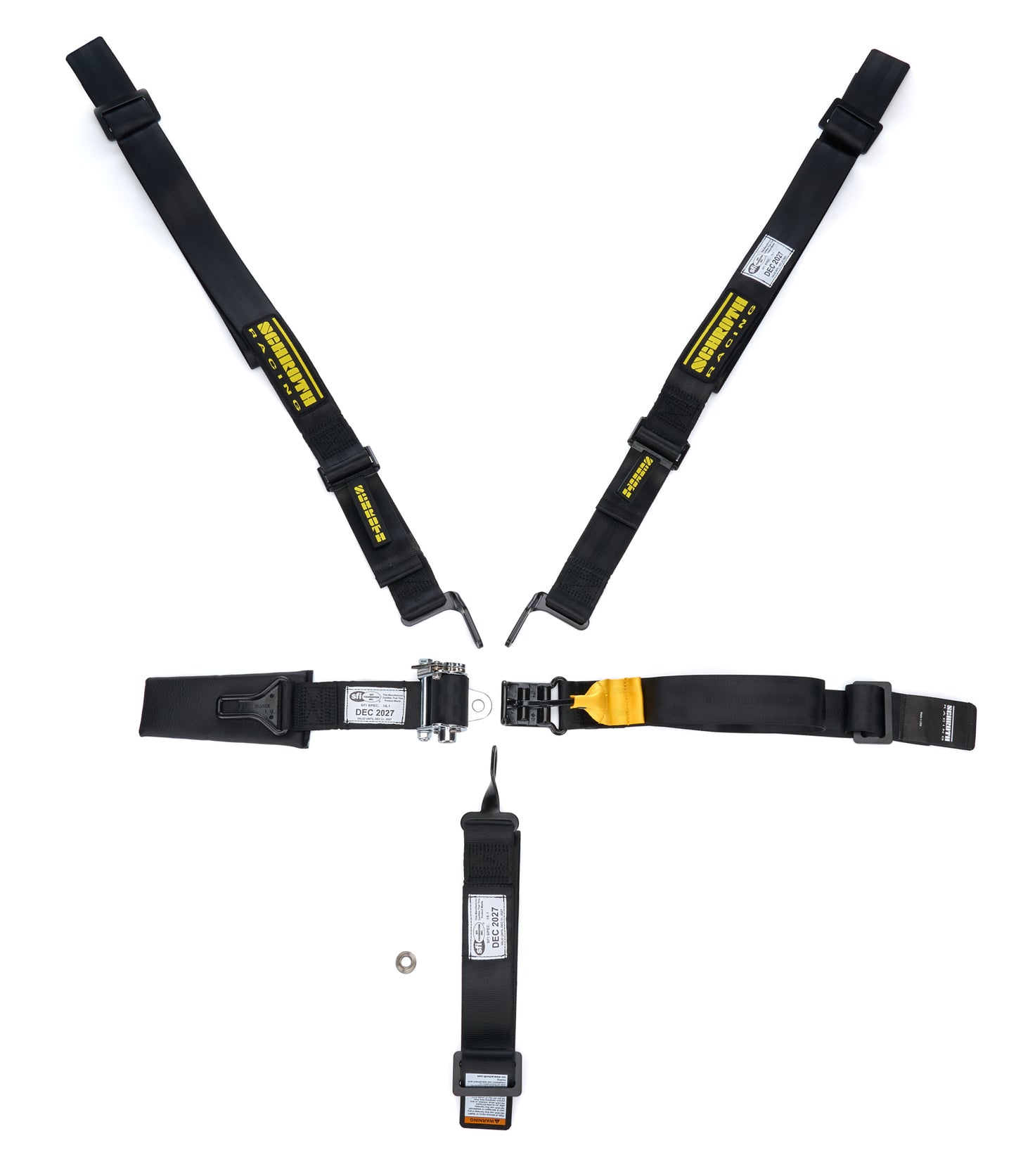 SCHROTH RACING Harness 5pt LL Ratchet 2in No Lap Adj Black Safety Equipment Safety Restraints main image