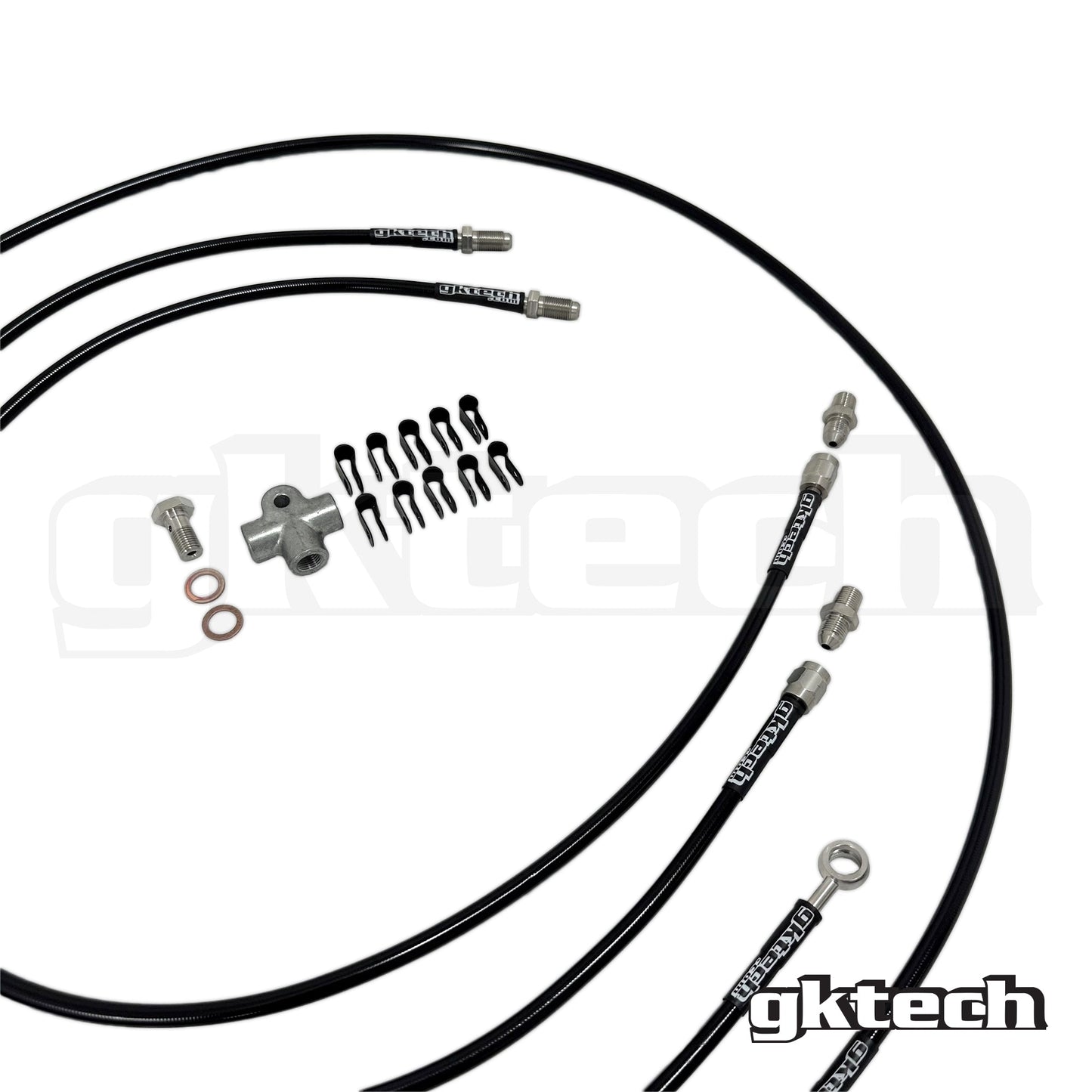 GKTech Stand alone SS braided brake line kit