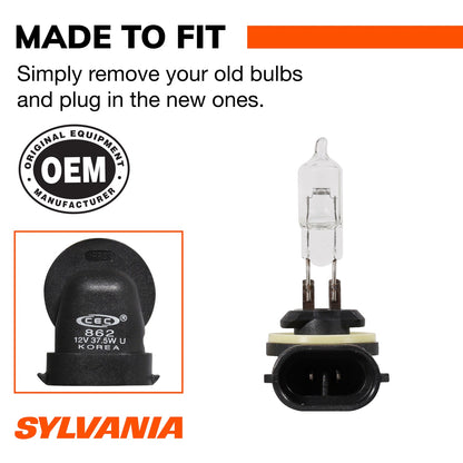 SYLVANIA 862 Basic Fog Bulb, 1 Pack 862.BX