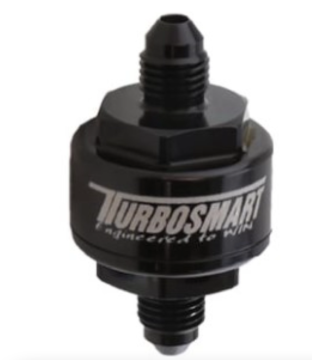 Turbosmart Billet Turbo Oil Feed Filter w/ 44 Micron Pleated Disc Black