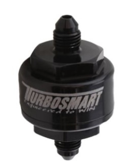 Turbosmart Billet Turbo Oil Feed Filter w/ 44 Micron Pleated Disc Black