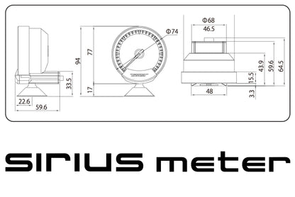 GReddy SIRIUS METER - TURBO BOOST - () 16001730