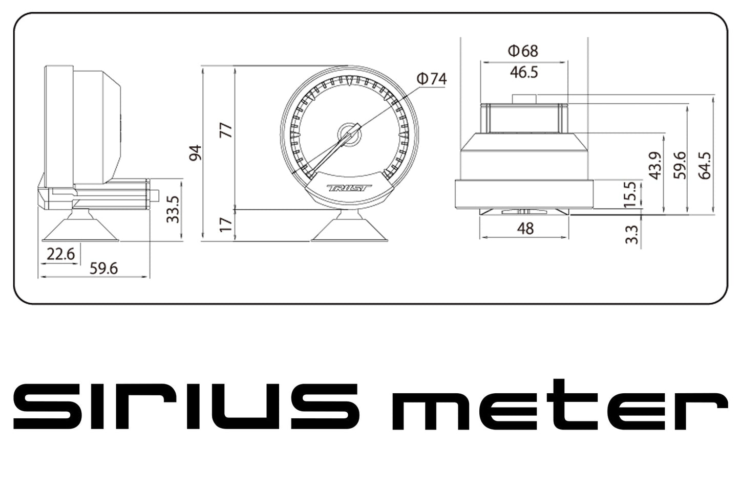GReddy SIRIUS METER - WATER TEMPERATURE - () 16001731