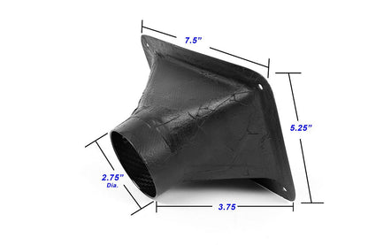 APR Universal Fitment 7.5" X 5.18" Carbon Fiber Air Inlet Duct w/ Flange