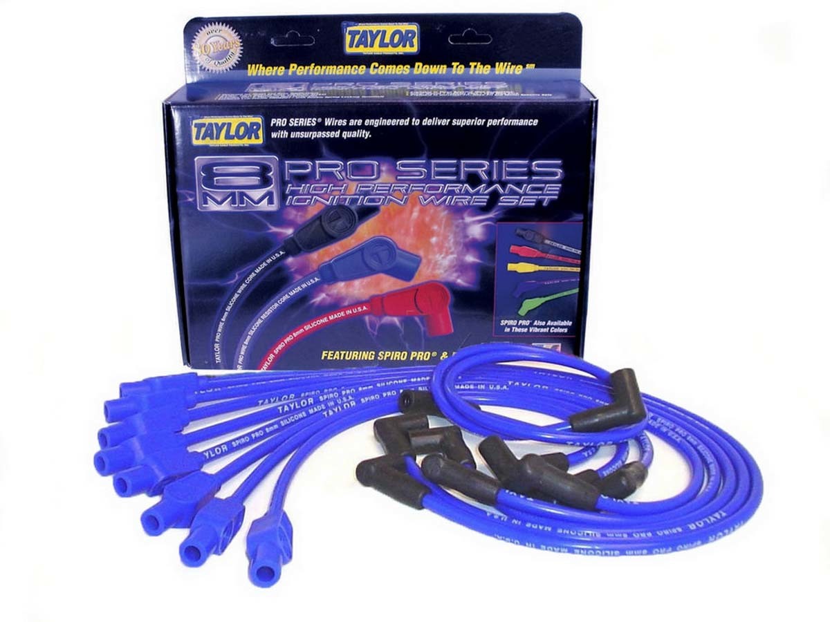 Taylor Spiro-Pro Custom 8 CYL Blue Ignition Components Spark Plug Wires main image