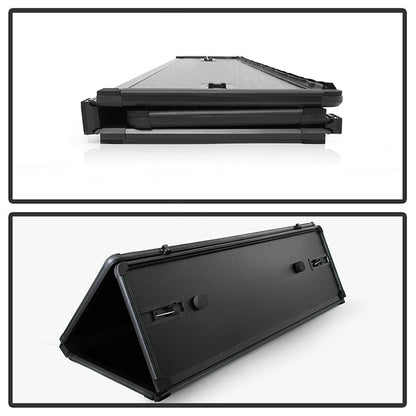 Xtune 20-21 Jeep Gladiator 60 Inches Hard Tri-Fold Style Tonneau Cover - Black 9049330
