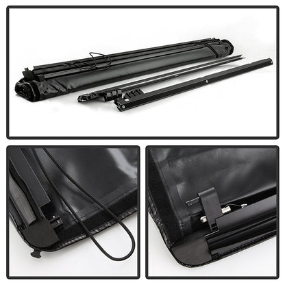 Xtune 20-21 Jeep Gladiator 60 Inches Hard Roll Up Style Tonneau Cover - Black 9049057