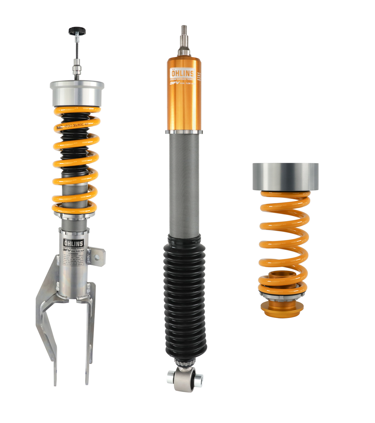 Ohlins 17-23 Tesla Model 3 & Y AWD & RWD Road & Track Coilover System w/ Springs Updated Design TES MU02S1