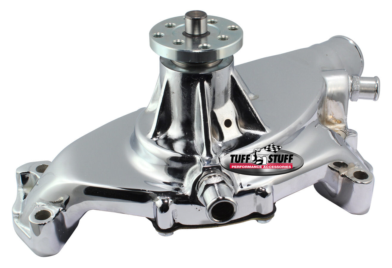 Tuff-Stuff BBC Short Water Pump Aluminum Smooth Chrome Water Pumps Water Pumps - Mechanical main image