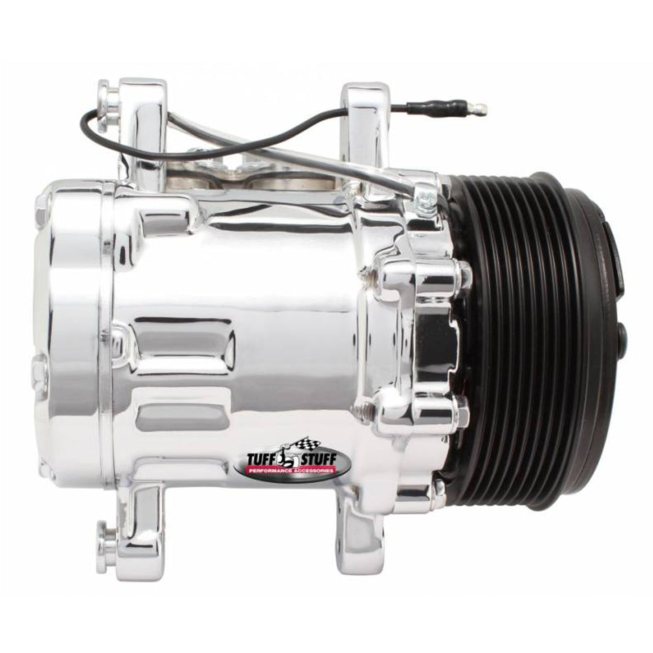 Tuff-Stuff Peanut A/C Compressor R134A Polished 8 Groove Air Conditioning Air Conditioning Compressors and Components main image