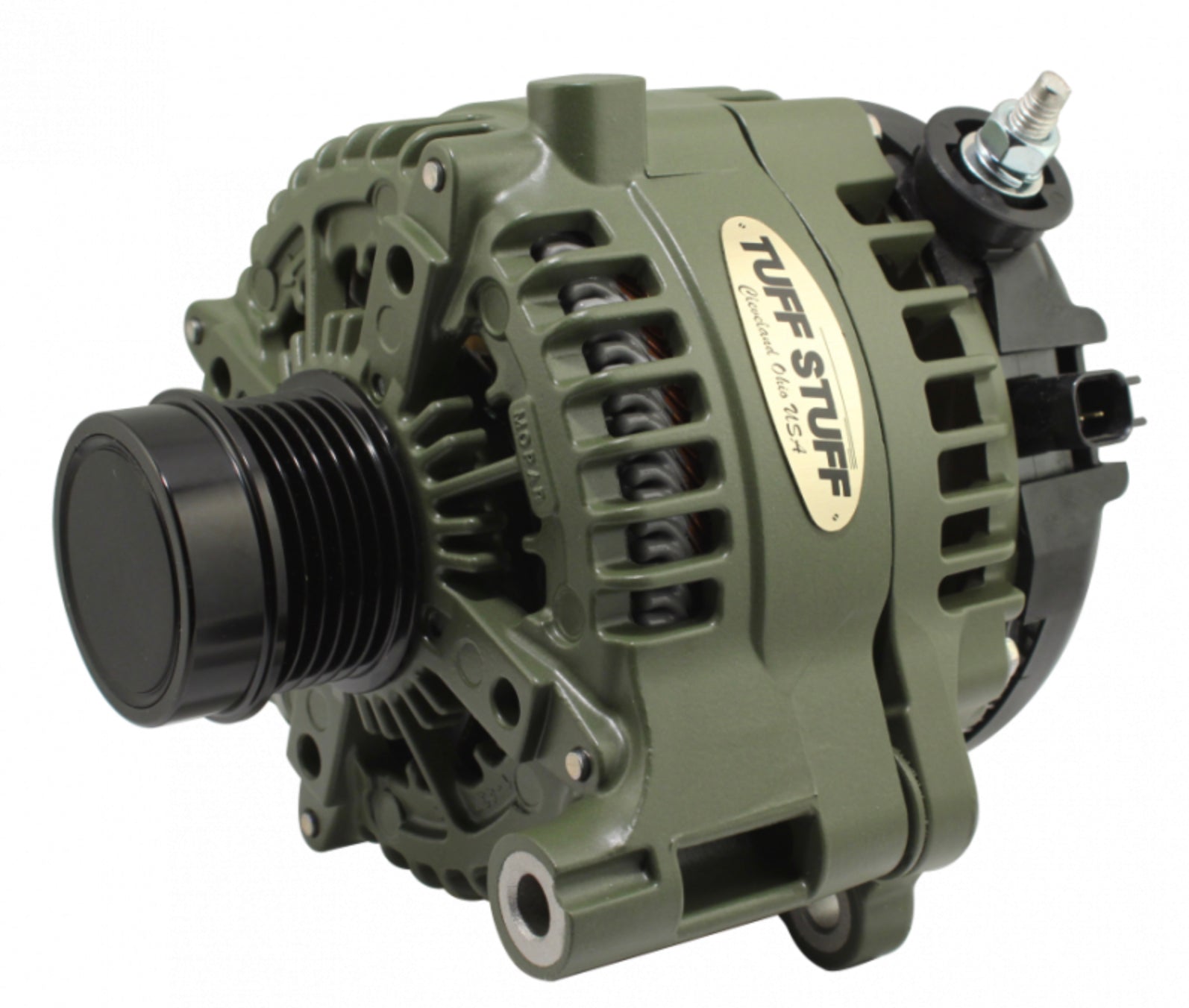 Tuff-Stuff 240Amp Alternator 18- Jeep Army Green Charging Systems Alternators/Generators and Components main image