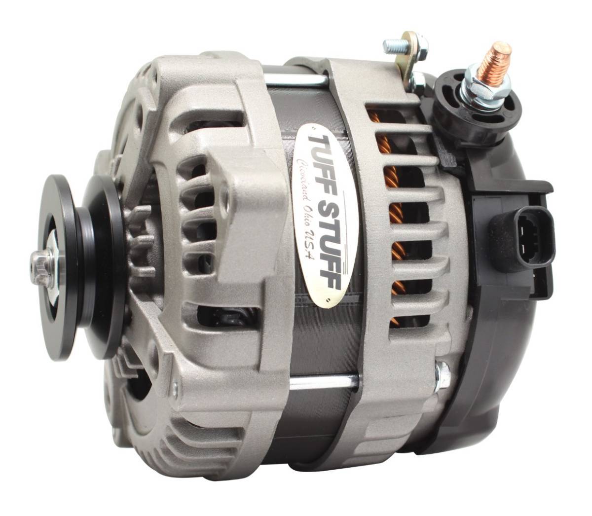 Tuff-Stuff 225 MAX AMP Alternator 1-Groove 1-Wire  Cast Charging Systems Alternators/Generators and Components main image