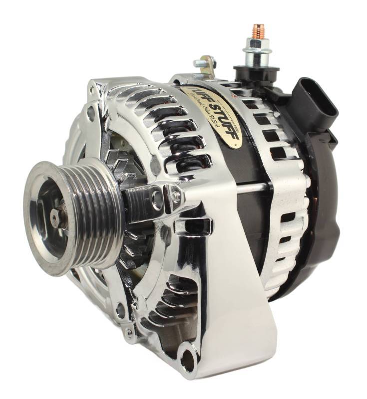 TUFF-STUFF LS225 Max Amp Alternator 6 Groove OEM Wire Chrome Ignitions and Electrical Charging Systems main image