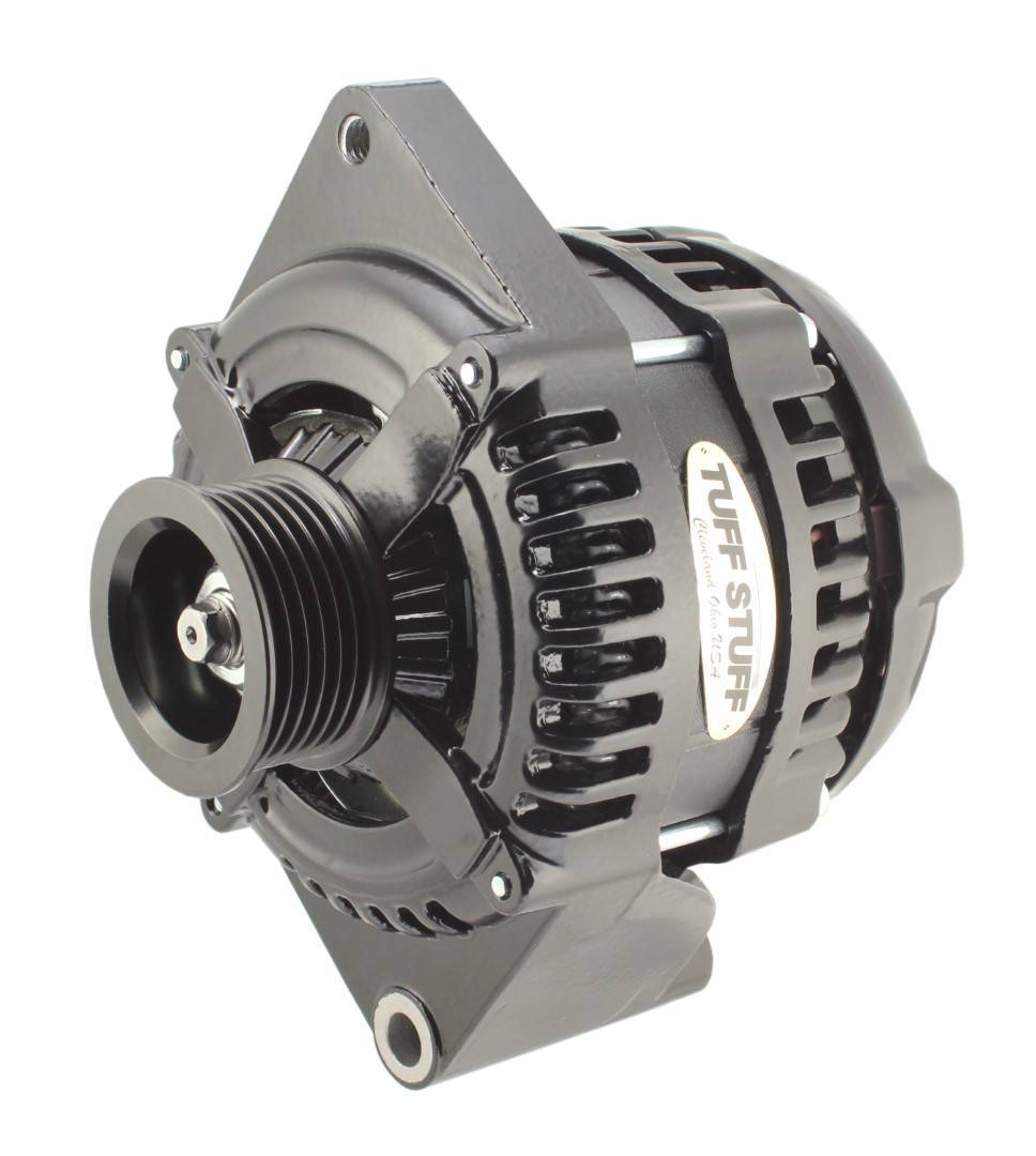 TUFF-STUFF 225 MAX AMP Alternator 6 Groove 1 Wire Black Ignitions and Electrical Charging Systems main image