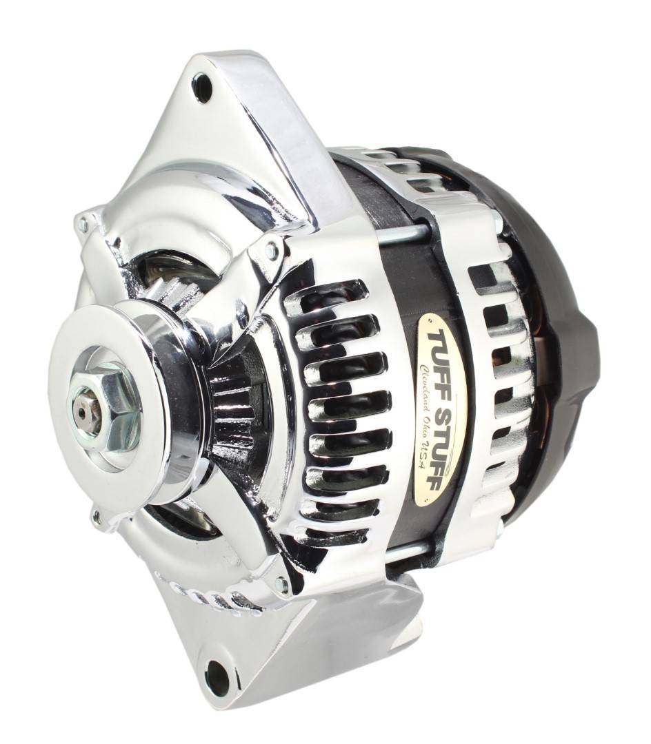 TUFF-STUFF 225 MAX AMP Alternator 1 Groove 1 Wire Chrome Ignitions and Electrical Charging Systems main image