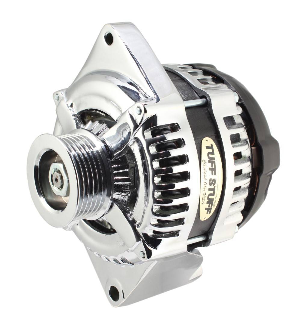 TUFF-STUFF 225 MAX AMP Alternator 6 Groove 1 Wire Chrome Ignitions and Electrical Charging Systems main image