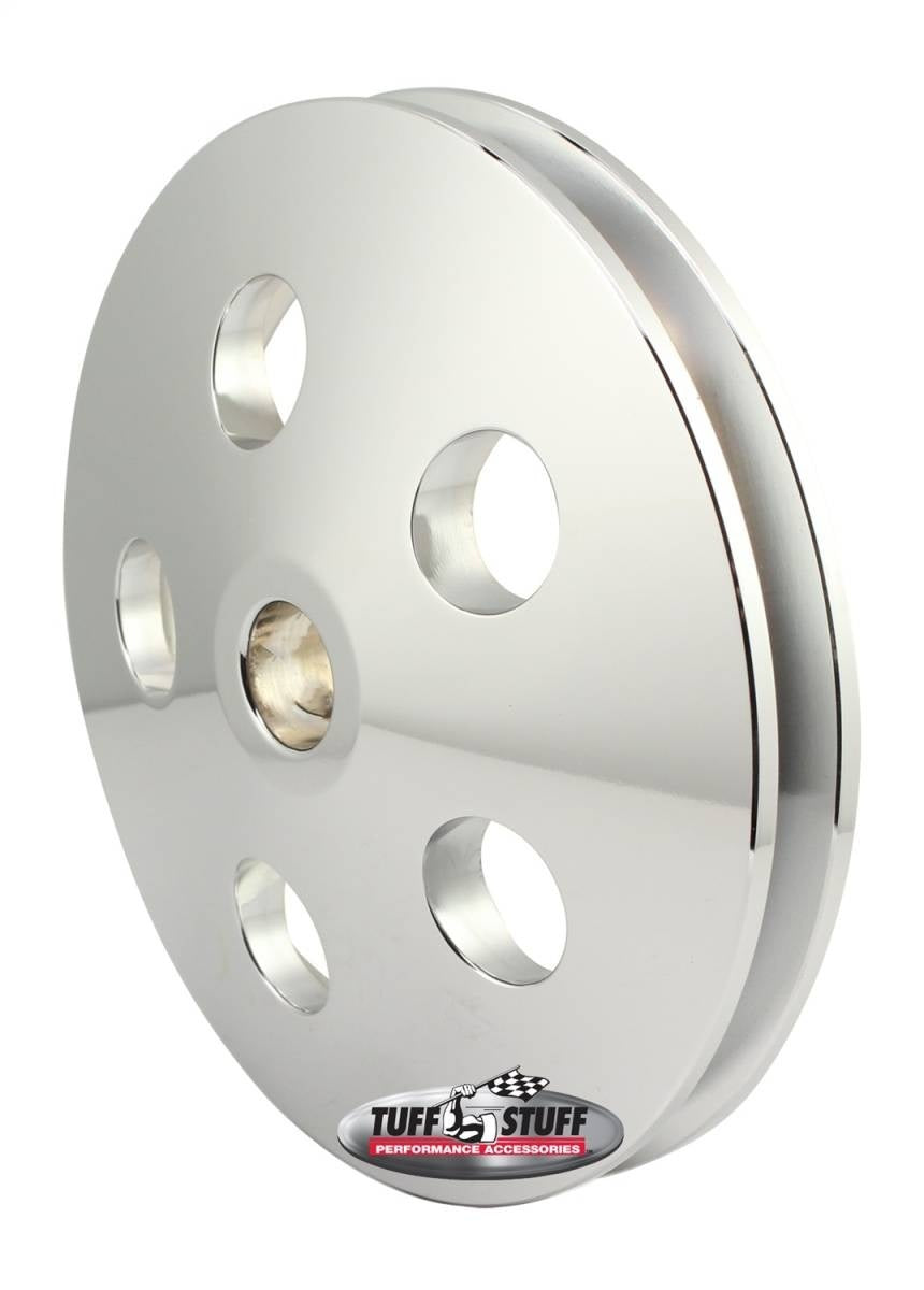 TUFF-STUFF V-Groove Power Steering Pulley Chrome Engines and Components Belts and Pulleys main image